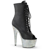 7 Inch Heel BEJEWELED-1021-7 Black Pu